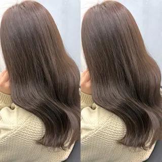 セミロング 透明感カラー🪿🤍 顔まわりカットのヘアスタイル