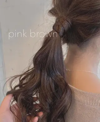 ロング カラー ヘアアレンジ satsuki 暖色・ブラウンカラーのヘアスタイル