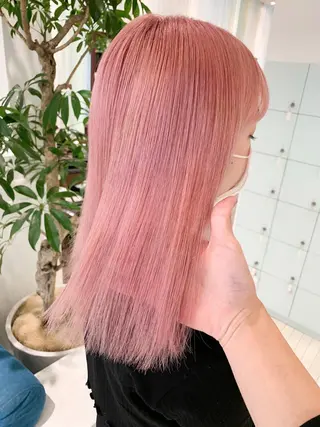 セミロング 🍀ケアブリーチ カラー🍀坂井のヘアスタイル