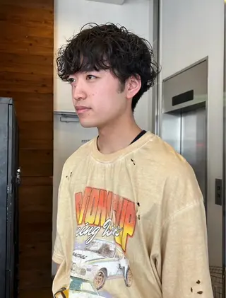 パーマ メンズ 西 優衣奈のヘアスタイル