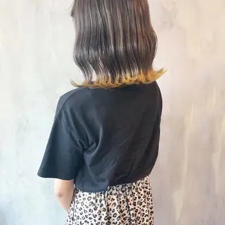 ミディアム カラー SAKURA 原宿所属・なかの たくみのヘアスタイル