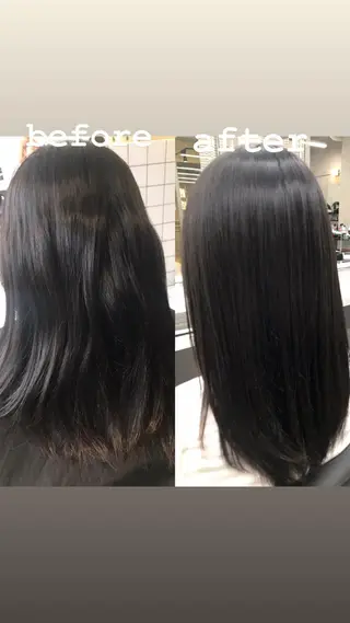 ミディアム カラー パーマ ブリーチ縮毛矯正 /髪質改善/KEIのヘアスタイル