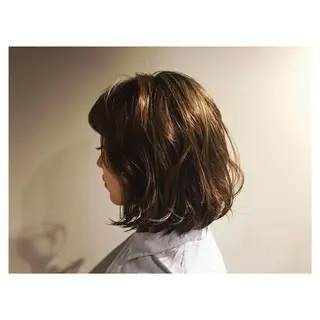 ミディアム カラー パーマ 【美髪とカット】 AKIFUMIのヘアスタイル