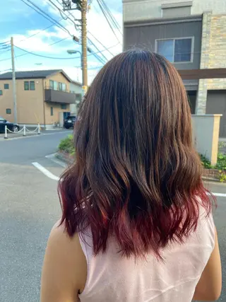 セミロング カラー 🪼高評価🪼 💎柴崎の藤咲💎のヘアスタイル