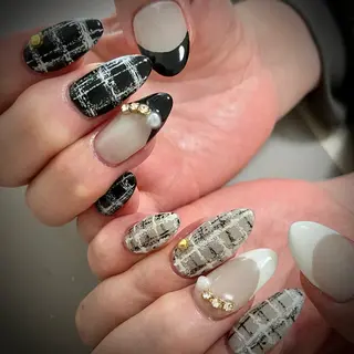 ネイル 京都桂/フィルイン /自爪育成/三品のネイルデザイン