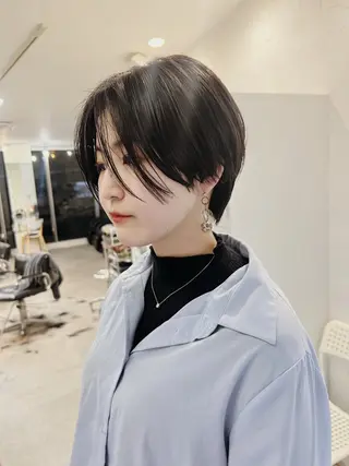 ミディアム カラー パーマ ヘアアレンジ ショートヘア原宿 fifth コシのヘアスタイル