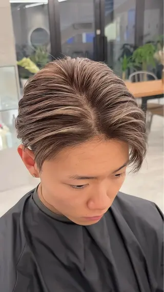 ショート カラー メンズ 町田MENS外国人風 ハイライト🔥TOMのヘアスタイル