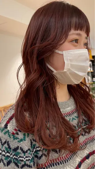 セミロング カラー 小林 瑚白のヘアスタイル