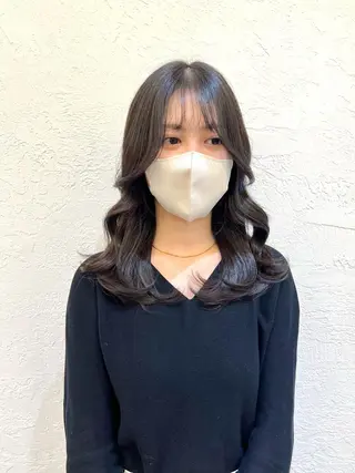セミロング カラー ヘアアレンジ 髪質改善/縮毛矯正 鈴木裕介のヘアスタイル
