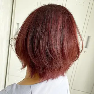ショート カラー ヘアアレンジ HUENEST アカデミーサロンのヘアスタイル