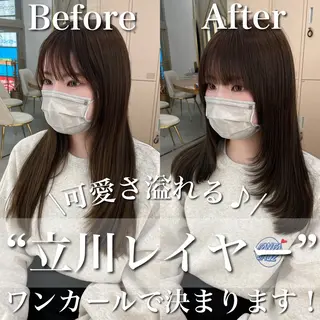 ロング カラー 韓国ヘア🇰🇷 レイヤー/芝春樹のヘアスタイル