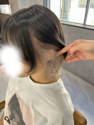 ミディアム カラー Mayo/ダブルカラ メンズカット/カラーのヘアスタイル