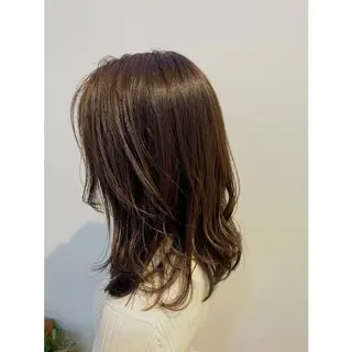 カラー ブリーチしない暖色 カラー🥀杉 優菜のヘアスタイル