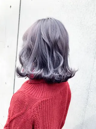 ミディアム カラー 平 ちひろのヘアスタイル