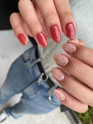 ロング カラー ヘアアレンジ キッズ ネイル マツエク・マツパ 福田 加奈のネイルデザイン