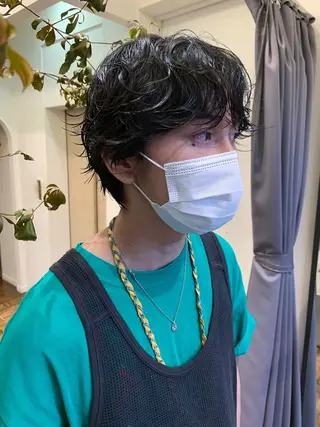 ショート パーマ 小川 光のヘアスタイル