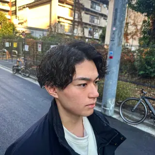 ショート メンズ ツイスパ/メンズ パーマ/歩夢のヘアスタイル