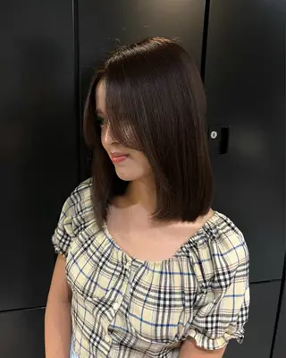 セミロング カラー hashimoto kaedeのヘアスタイル