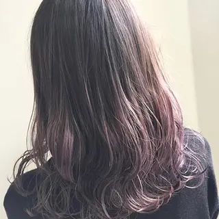 セミロング 白髪ぼかし ハイライト専門/大嶋のヘアスタイル