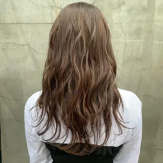 ロング カラー 髪質改善カラー&TR 縮毛矯正/弱酸性矯正のヘアスタイル