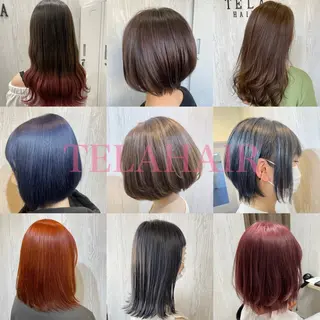 ショート カラー ヘアアレンジ HUENEST アカデミーサロンのヘアスタイル