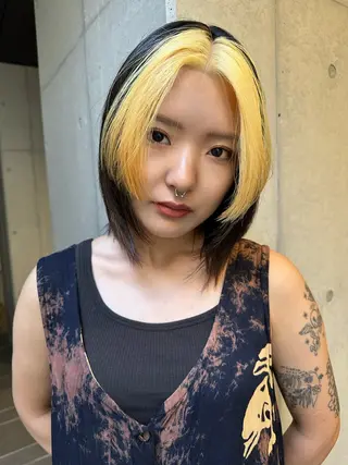 ショート カラー 似合わせウルフ/ レイヤー/山本祐輔のヘアスタイル