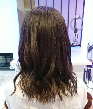 ミディアム カラー ヘアアレンジ 小林 伸行のヘアスタイル
