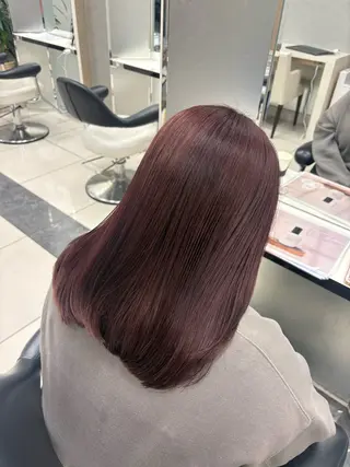 セミロング 艶髪/透明感カラー 🫧韓国ヘアのヘアスタイル