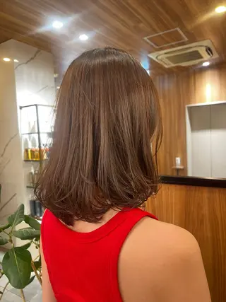 ミディアム カラー トーンアップ🦢 ユメのヘアスタイル