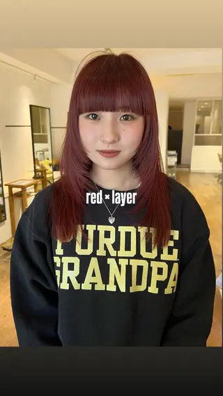 セミロング カラー KNACK/天王寺 美容室/レイヤーのヘアスタイル