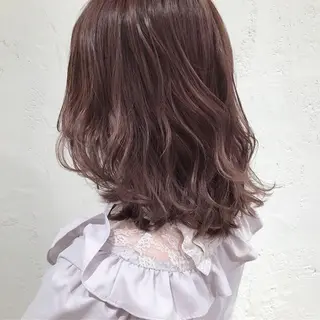 ミディアム カラー 🫧透明感カラー/ ボブ/小笠原汐海🪽のヘアスタイル