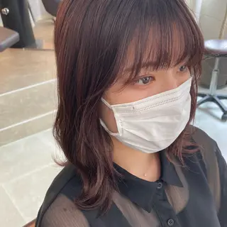 ミディアム カラー お洒落パーマ/ 艶カラー/michiのヘアスタイル