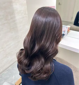 セミロング カラー ヘアアレンジ 髪質改善&艶感カラー 🪄岡井美結のヘアスタイル