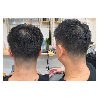 メンズ レイヤーカット・ 縮毛矯正 星野のヘアスタイル