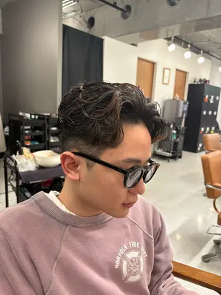 パーマ メンズ メンズパーマ特化 園田 楓莉のヘアスタイル