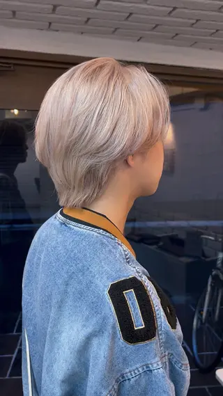 ショート カラー 住田旭宏 カットモデル募集のヘアスタイル