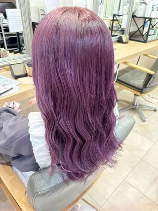 セミロング カラー 一目惚れ艶ハイトーン バンド/しほ🪄のヘアスタイル