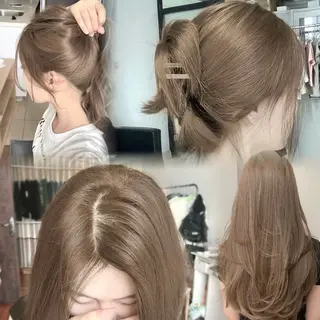 ロング 🎀韓国レイヤー特化 🎀ベージュ/ミクのヘアスタイル