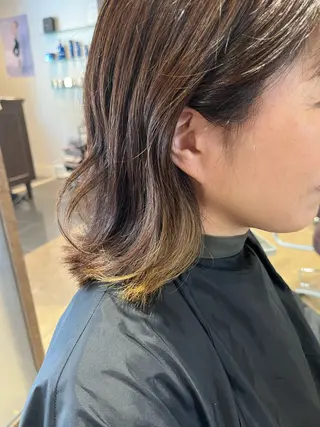 ミディアム カラー 永瀬 恵のヘアスタイル