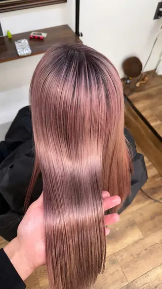 セミロング カラー 椎葉 祐也のヘアスタイル