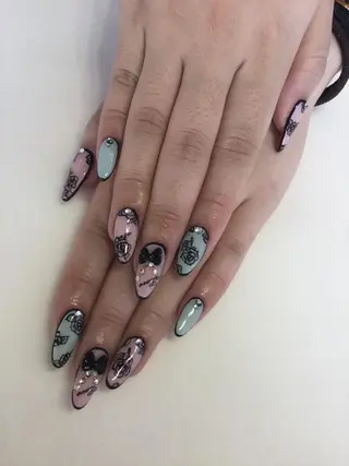 ネイル 💎🐰 saki. m 🐰💎のネイルデザイン