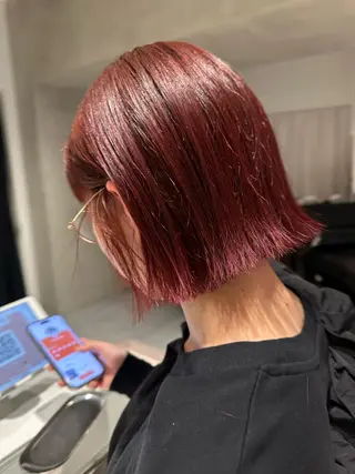 ミディアム カラー ヘアアレンジ オリーブ透明感カラー 表参道/MIKUのヘアスタイル