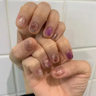 ネイル 【淡色color/ nail】maikoのネイルデザイン