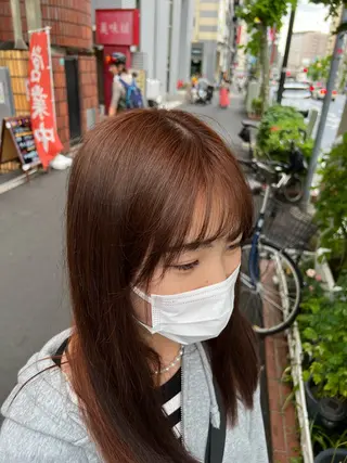 ミディアム カラー 【髪質改善/縮毛矯正 /カラー】ホサカのヘアスタイル