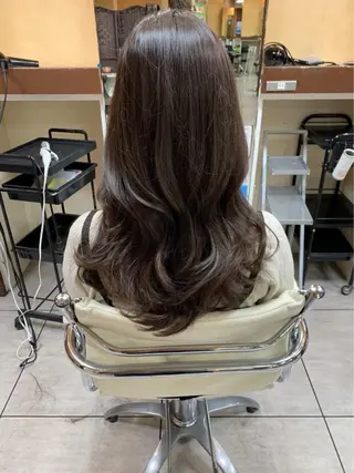 カラー インナー×縮毛矯正 ピンクカラー澤井里菜のヘアスタイル