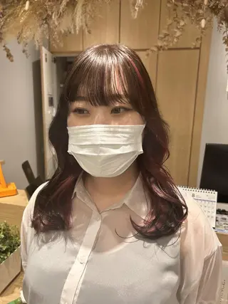 セミロング カラー Lien by kiitos所属・韓国ヘア×レイヤー カット/上田丈也のヘアスタイル