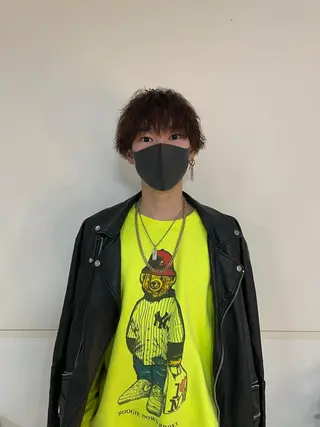 ミディアム パーマ メンズ SHUN メンズパーマのヘアスタイル