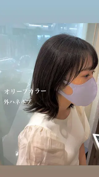 ミディアム カラー 似合わせカラー/艶 髪質改善/ヨシザキのヘアスタイル