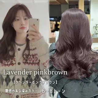 セミロング カラー 韓国風パーマ/ヘア セット/店長みづきのヘアスタイル