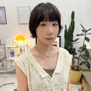 ショート casi所属・ボブパーマ🥣KON コンナツミのヘアスタイル